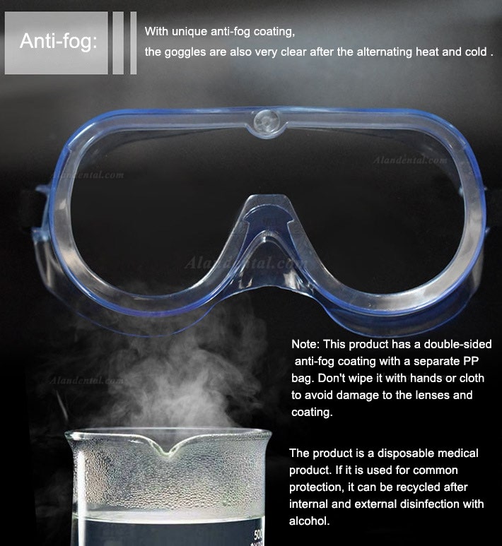 Medical Protective Goggles Splash Safety with Clear Anti Fog Lenses Block Flying Saliva and Dust